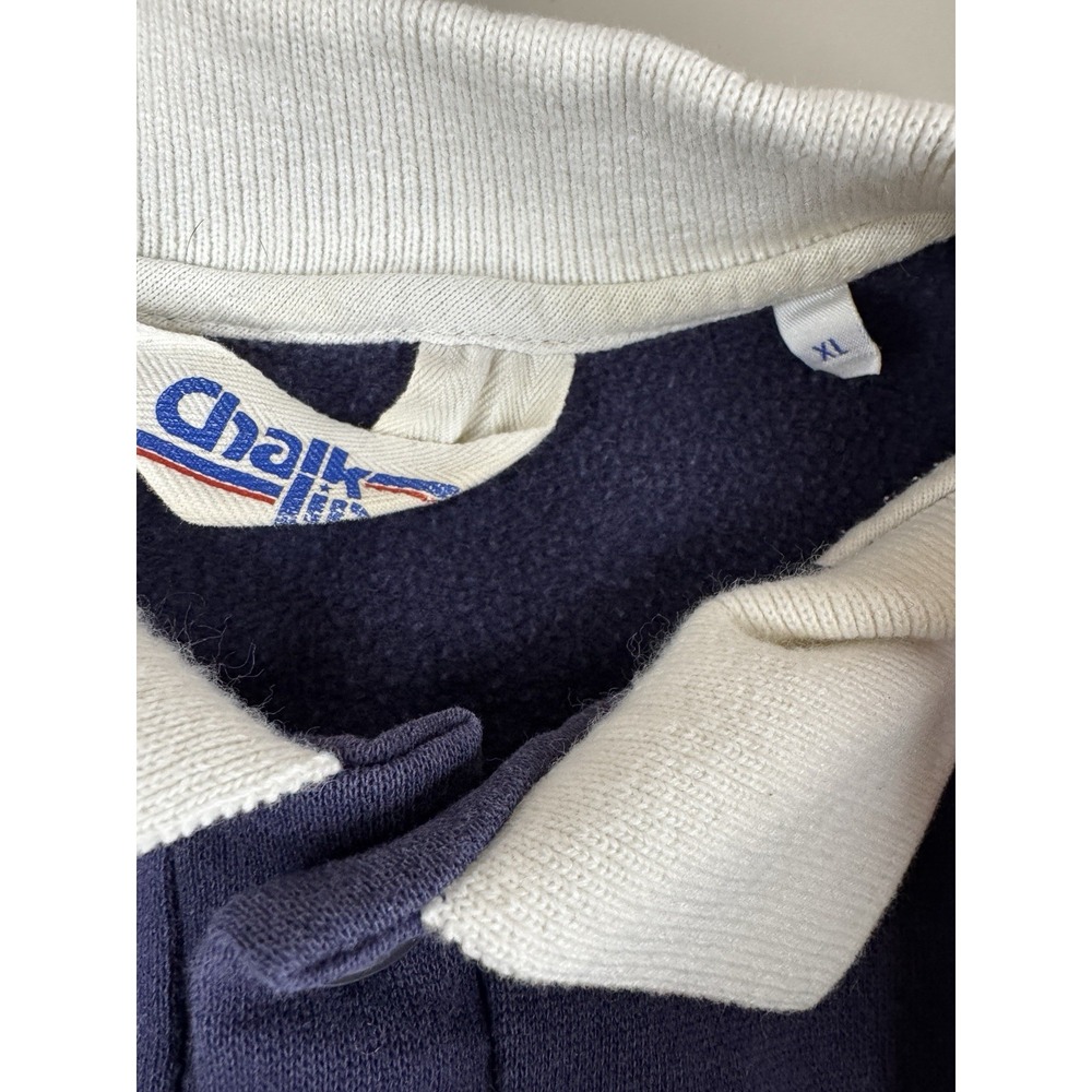 Vintage Chalk Line Dallas Cowboys NFL Tailgate Club Rugby Pullover XL‎ 90s Retro - Picture 2 of 9